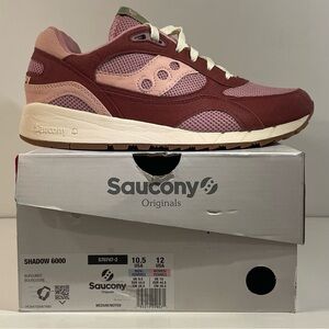 🍄 [BRAND NEW] SAUCONY SHADOW 6000 MUSHROOM BURGUNDY MENS SIZE 10.5 SNEAKERS 🍄